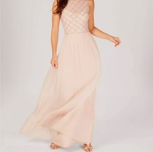 🌸NWT! Adrianna Papell Beaded Pale Pink Gown🌸